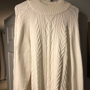 White knit sweater